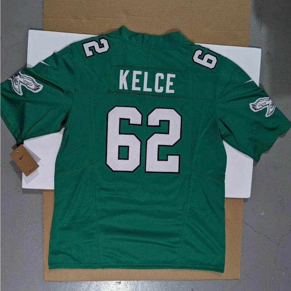 Jason Kelce Philadelphia Eagles Kelly Green Stitched Jersey Men’s Medium